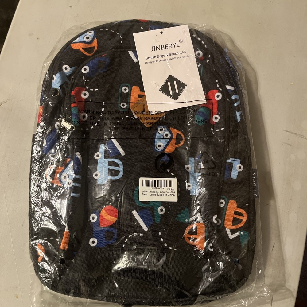 Jinberyl Kids Backpack New Cartoon Trucks
