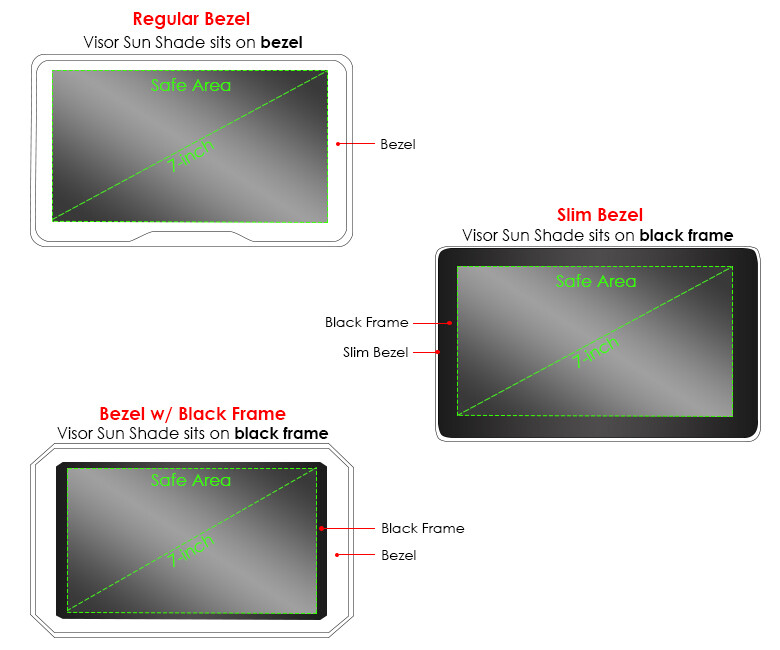 7" Clip-on Visor Sun Shade Sunshade for Furrion Vision S Camera System Monitor