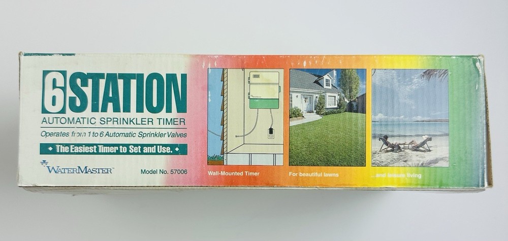 Water Master 6 Zone Dual Programming SPRINKLER TIMER ( 57006 ) New—Damaged Box