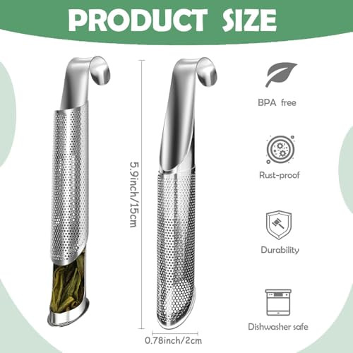 2 Pack Tea Infusers, Extra Fine Mesh Tea Strainer for Loose Tea, Stainless