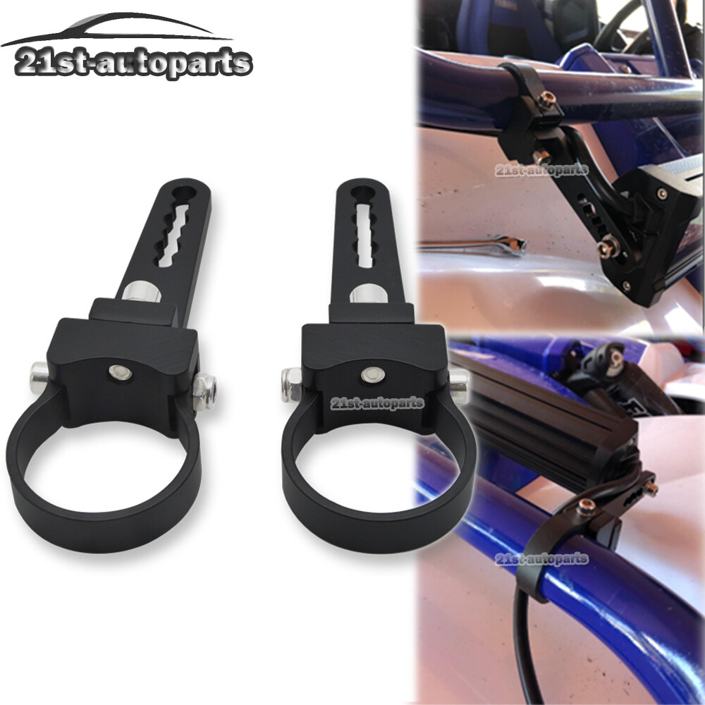2" LED Light Bull Bar Round Roll Cage Mount Bracket Kit For ATV UTV SUV Model