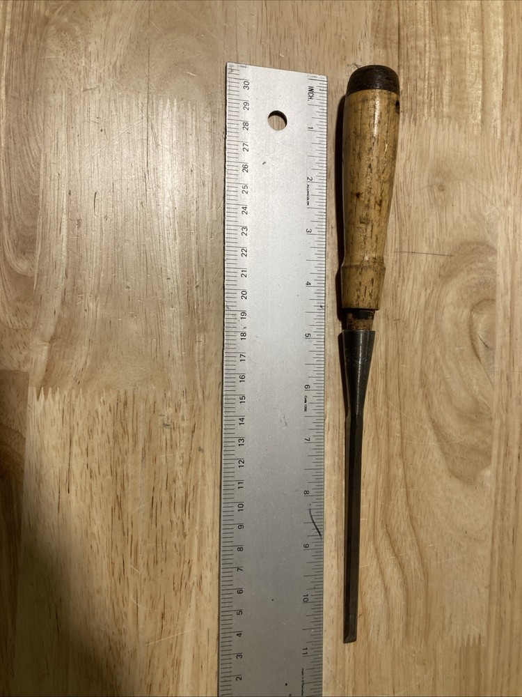 Greenlee 1/4"  Socket Chisel    Antique Carpenter / Framing Tool