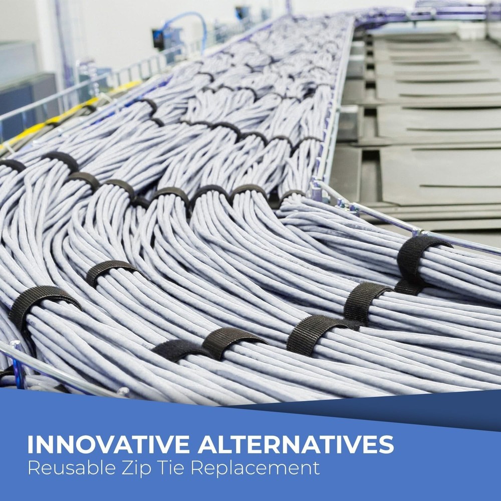 15 Pack Reusable Cinch Straps 1” x 12” - Hook & Loop Safety Solution