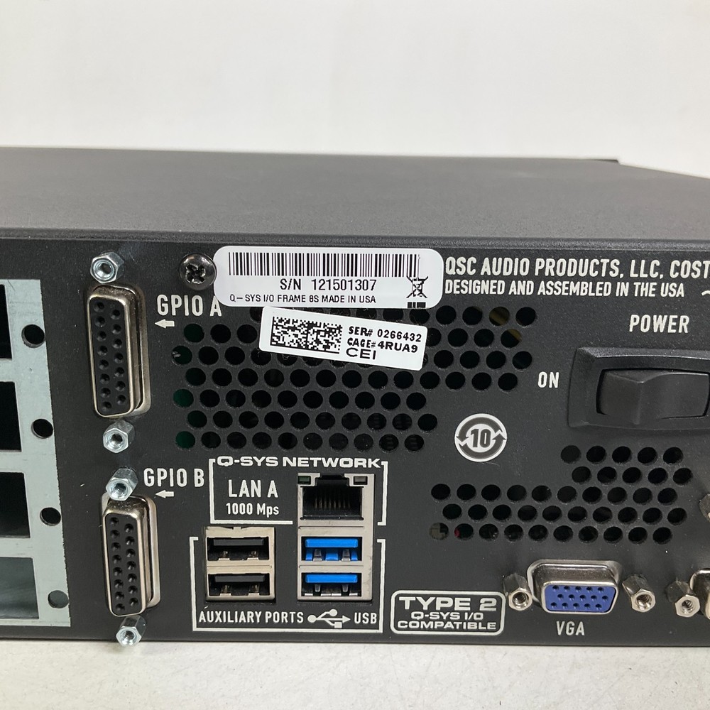 QSC Q-SYS I/O Frame 8s Integrated System Platform NO CARDS
