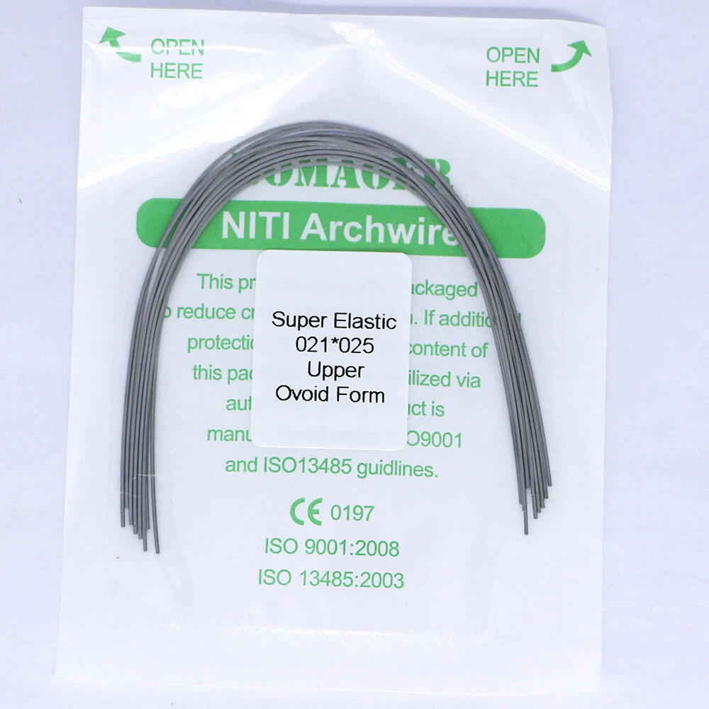 Orthodontic Niti Archwire 021*025 upper Super Elastic Round Rectangular Ovoid