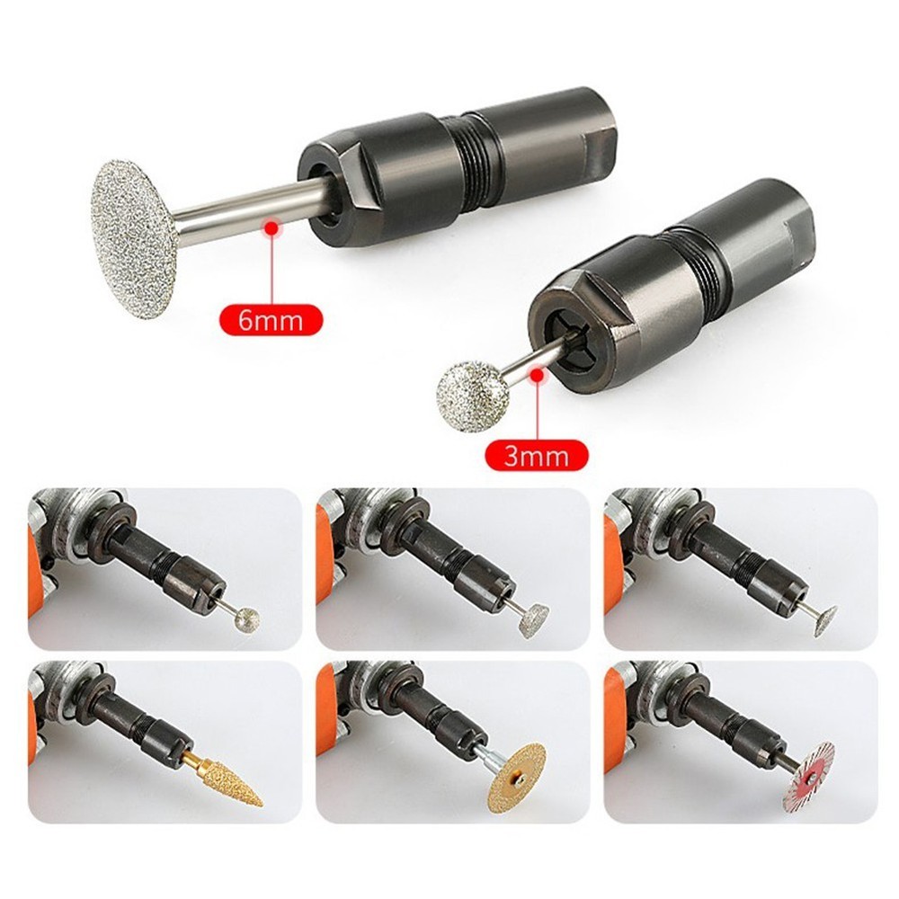 2pc 100-type Angle Grinder Modified Adapter To Straight Grinder Chuck-M10-Thread