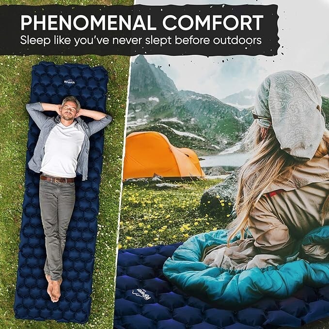 Sleeping Pad Ultralight Inflatable - Mat for Camping, Backpacking, Hiking NEW
