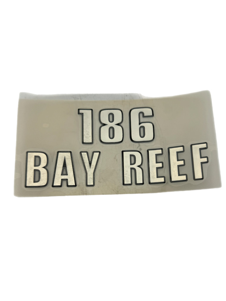 Key West Boat Decal "186 Bay Reef" (CD-186BR)  Silver / Black