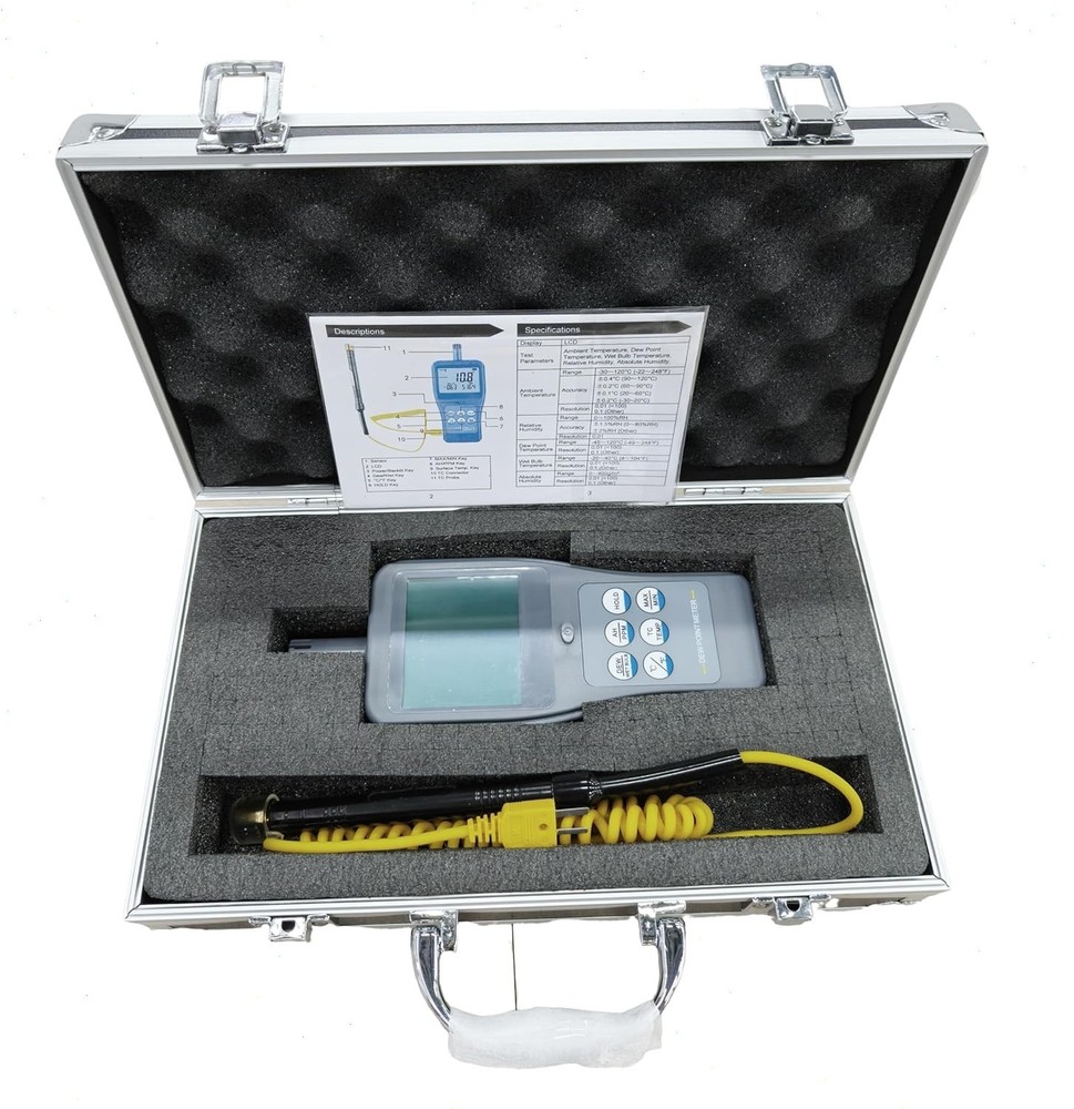 Thermocouple Dew Point Meters With Battery Indication Function 7 Parameters