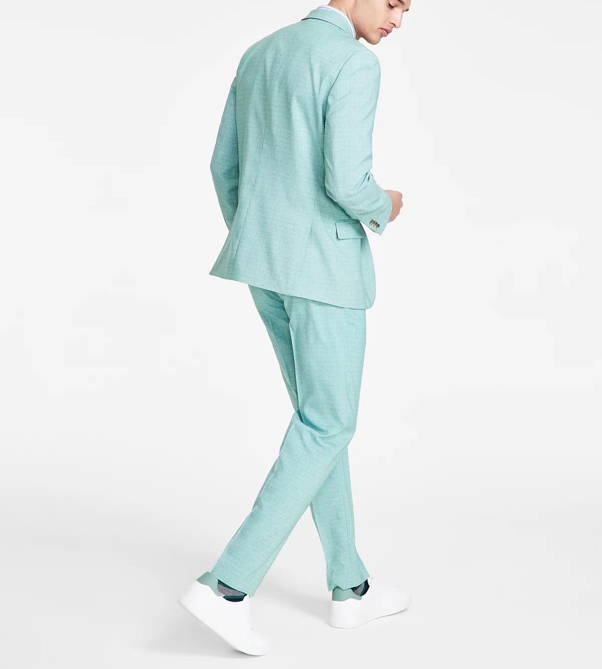 Nautica Men's Modern-Fit Seasonal Cotton Stretch Suit MSRP $395