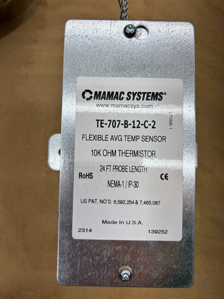 Mamac Systems TE-707-B-12-C-2 Sensor Average Duct Temperature Flexible HVAC Part