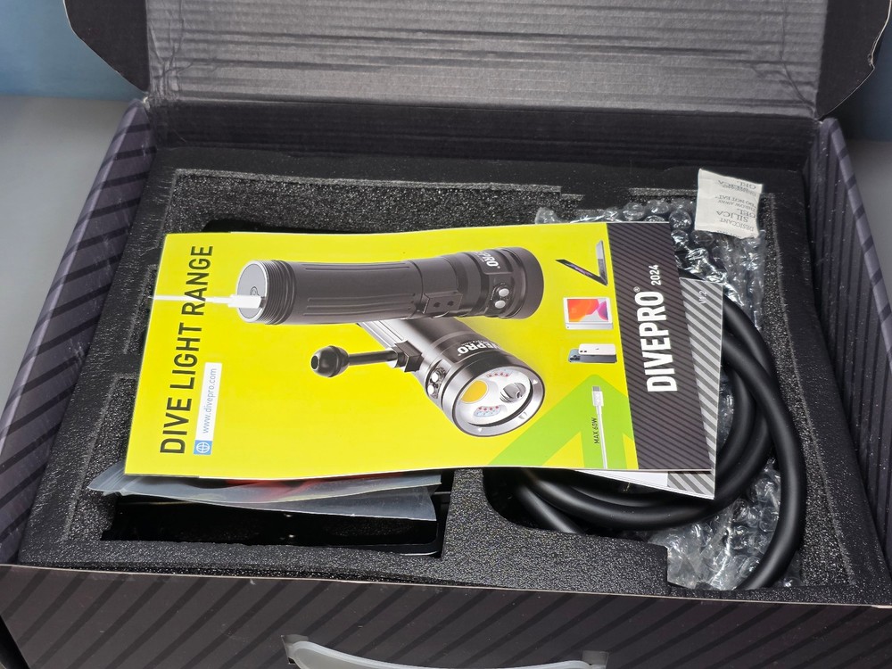 Divepro M6500B Technical Backmount Dive Light 6500 Lumen Rechargable - New!