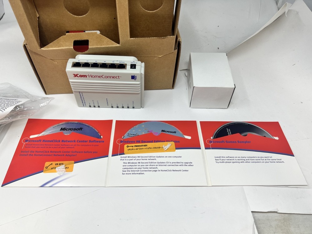Microsoft 3Com HomeConnect 5-Port External Ethernet Kit 3C450-KIT 10/10 Mbps