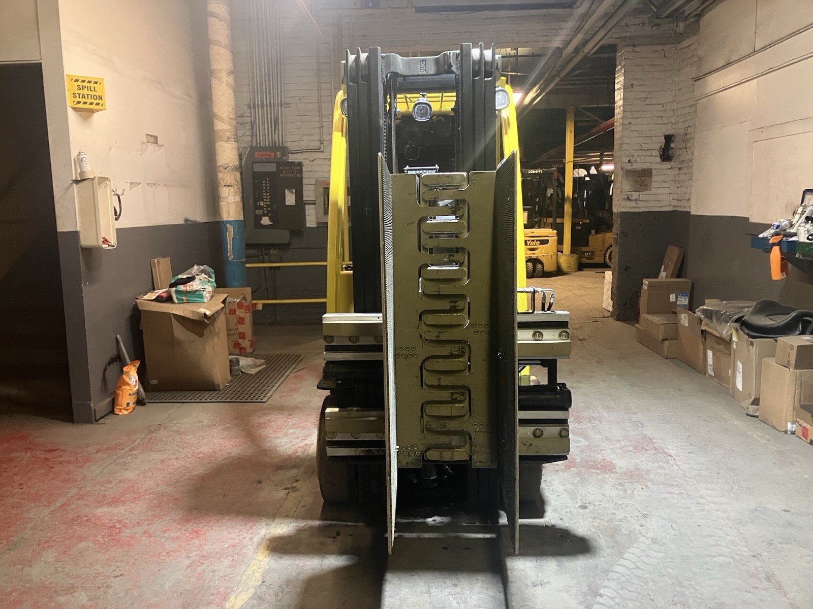 2019 Hyster 5000 LB Forklift with Carton Clamp and 3 Stage Mast