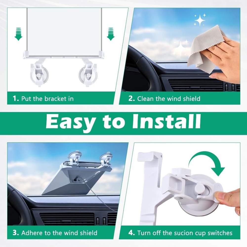 Starlink Mini Car Mount for Dashboard, Suction Cup Mount for Dashboard & Wind...