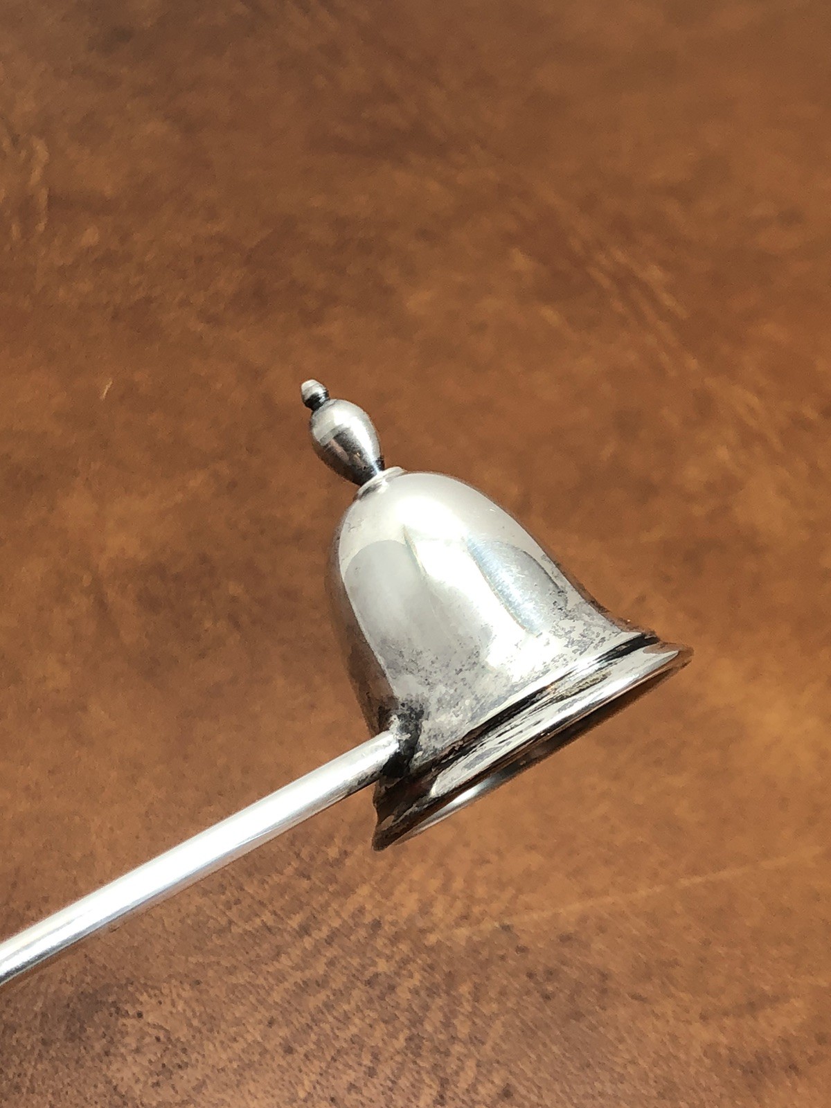 Vintage S. Kirk & Son Sterling Silver Candle Snuffer With Wood Handle 10”