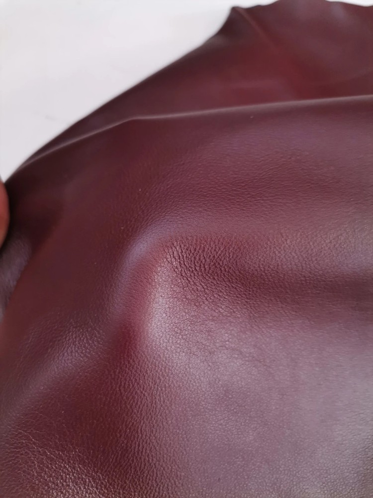 Wine Sheep Nappa Leather Hide, Soft Lambskin for Crafts