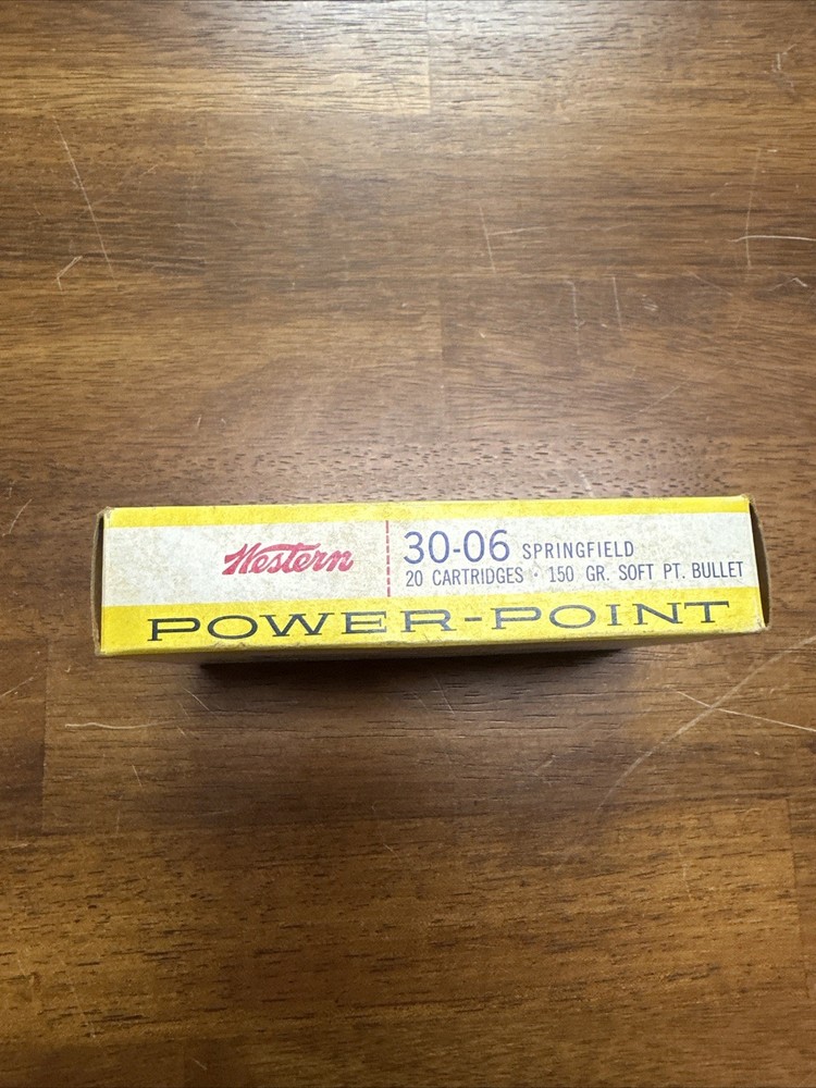 Western Super X Power Point 30-06 Springfield 150 Gr Empty Ammo Box With Insert