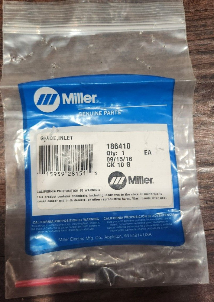 Miler 186410 INLET GUIDE, Qty.1