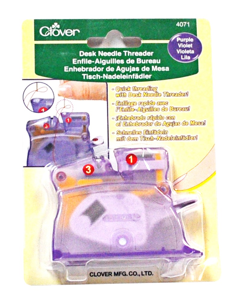 Clover Desk Needle Threader Purple 4071