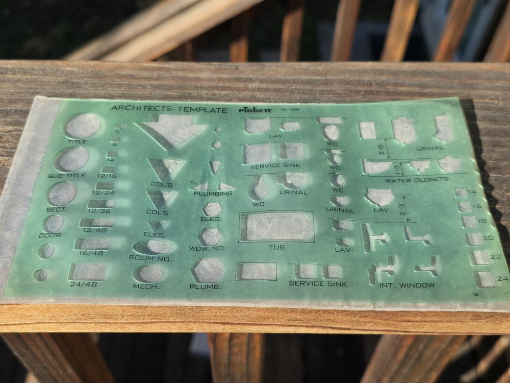 Pickett Green Plastic Architects Template No. 1190