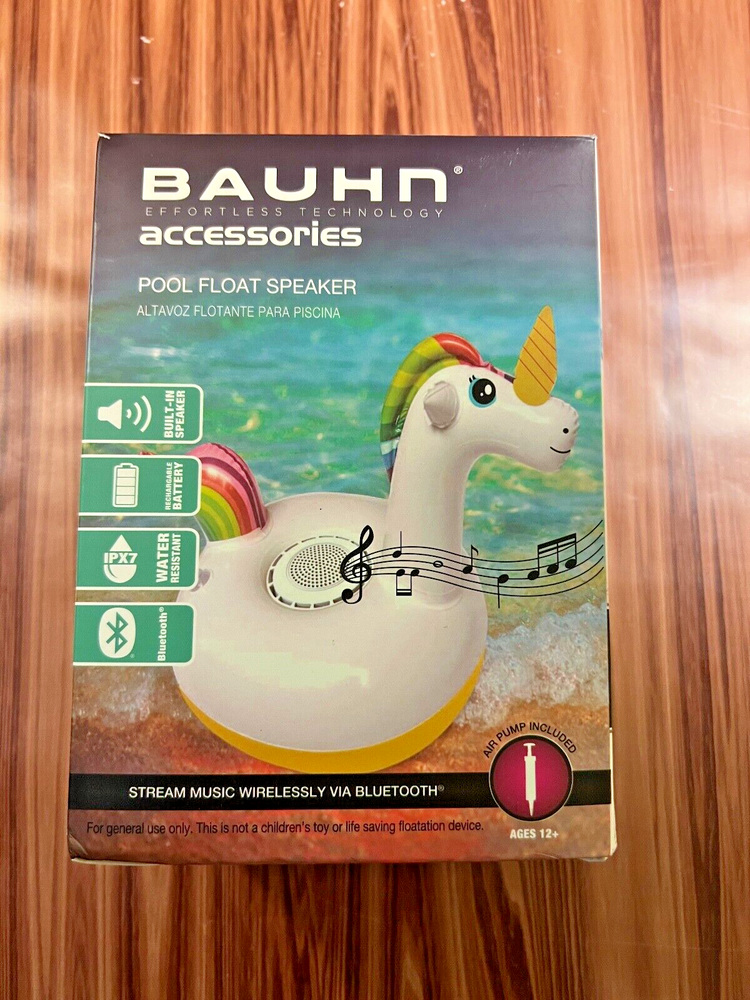 Pool Float Bluetooth Speaker Bauhn Unicorn Air Pump Floating Water Resistant NEW