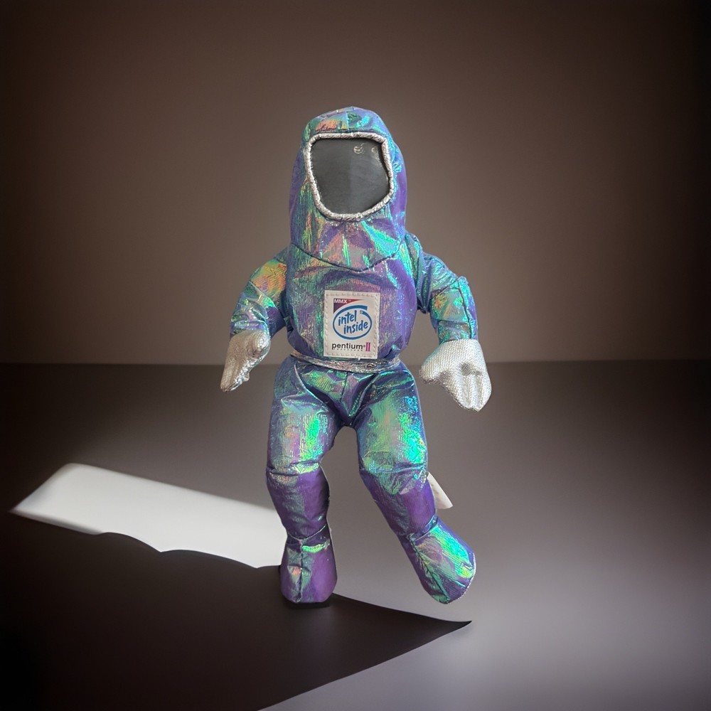 Vintage Intel Inside BUNNY PEOPLE 1997 Pentium II Processor IT Computer Plush 8”