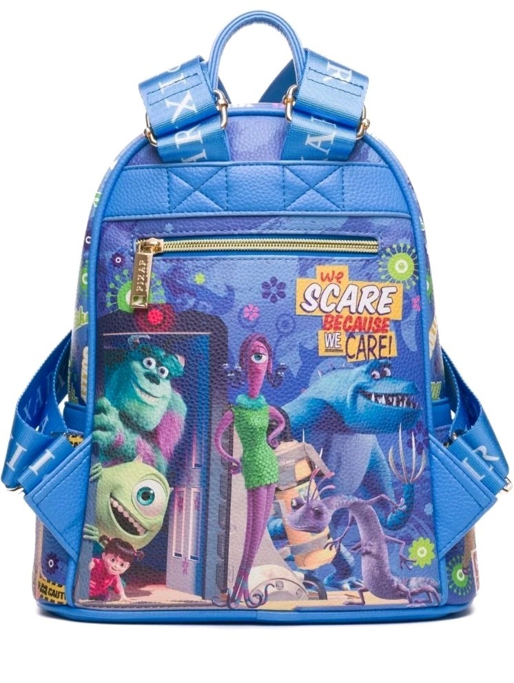 Disney Pixar Monsters Inc. Roz Got My Eye On You 11" Vegan Leather Mini Backpack