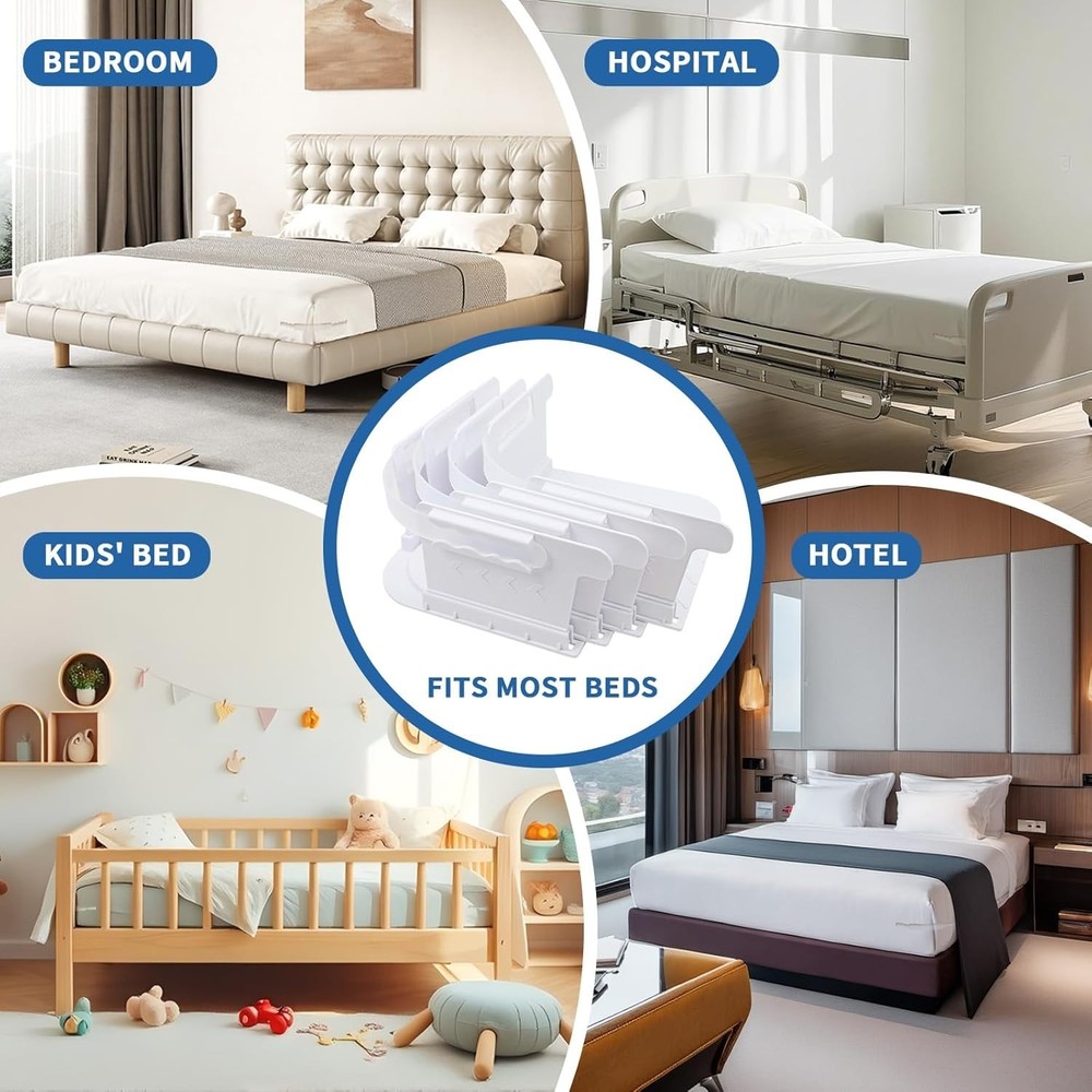 Bed Sheet Holders for Corners, Sheet Holders Keep Sheets Firm & Tight - Lock Fit
