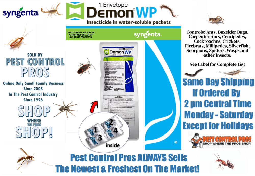 1 Demon WP Envelope Containing 4 x 9.5 gram packets Pest Control Insecticide