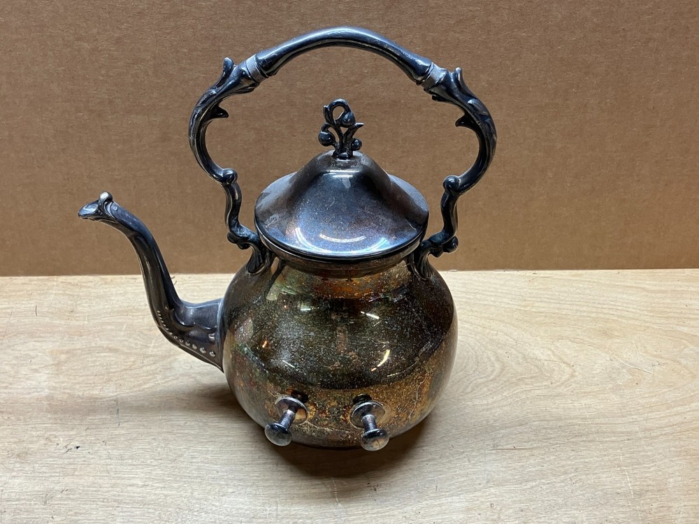 Birmingham Silver Co Silver Plate “Tilting” Tea Kettle Teapot