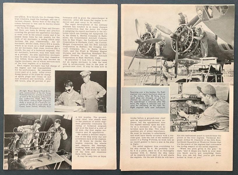 B-17 Aerial Engineer 1942 pictorial “Boss of the Big Bomber” Flying Fortress