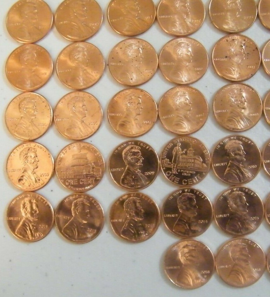 Lincoln Cent Penny Set 1975-2023 PD Collection 109 Coins Choice BU Mem & Shield!