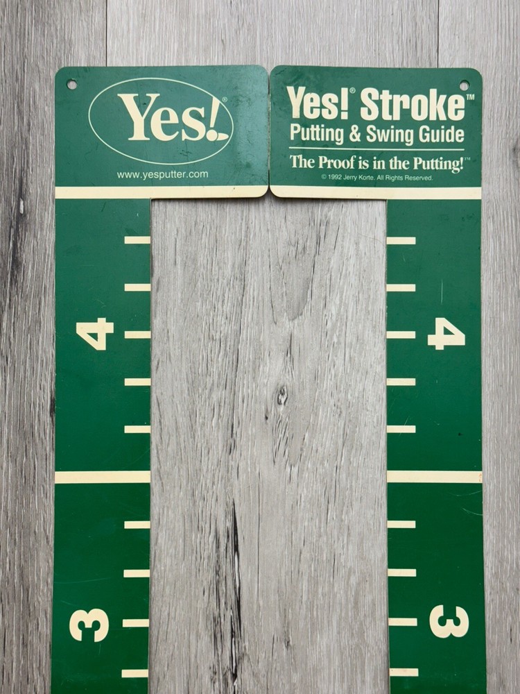 YES! Stroke Putting & Swing Guide 1992 Jerry Korte Golf Training Aid Proof