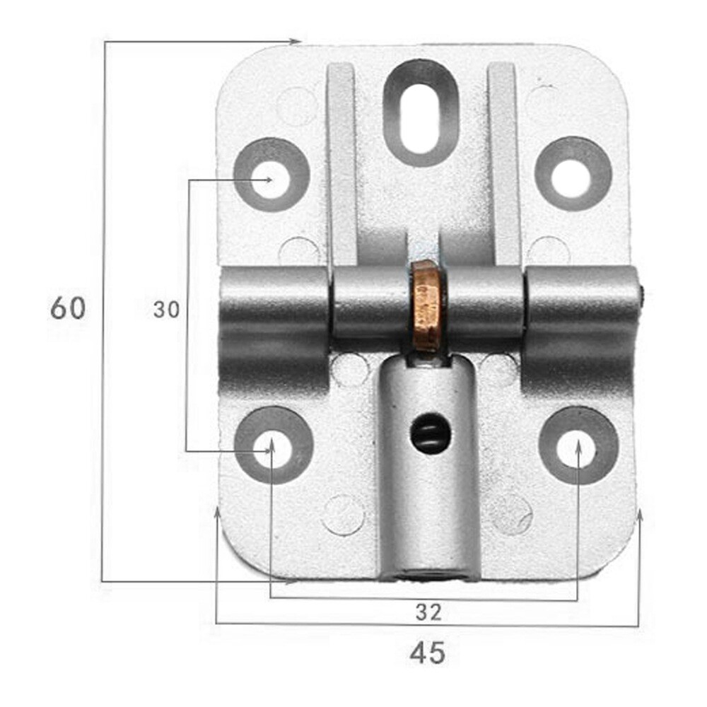 2Pcs Hinges Zinc Alloy Silver Adjustable Positioning Hinge Folding Butt Hinge