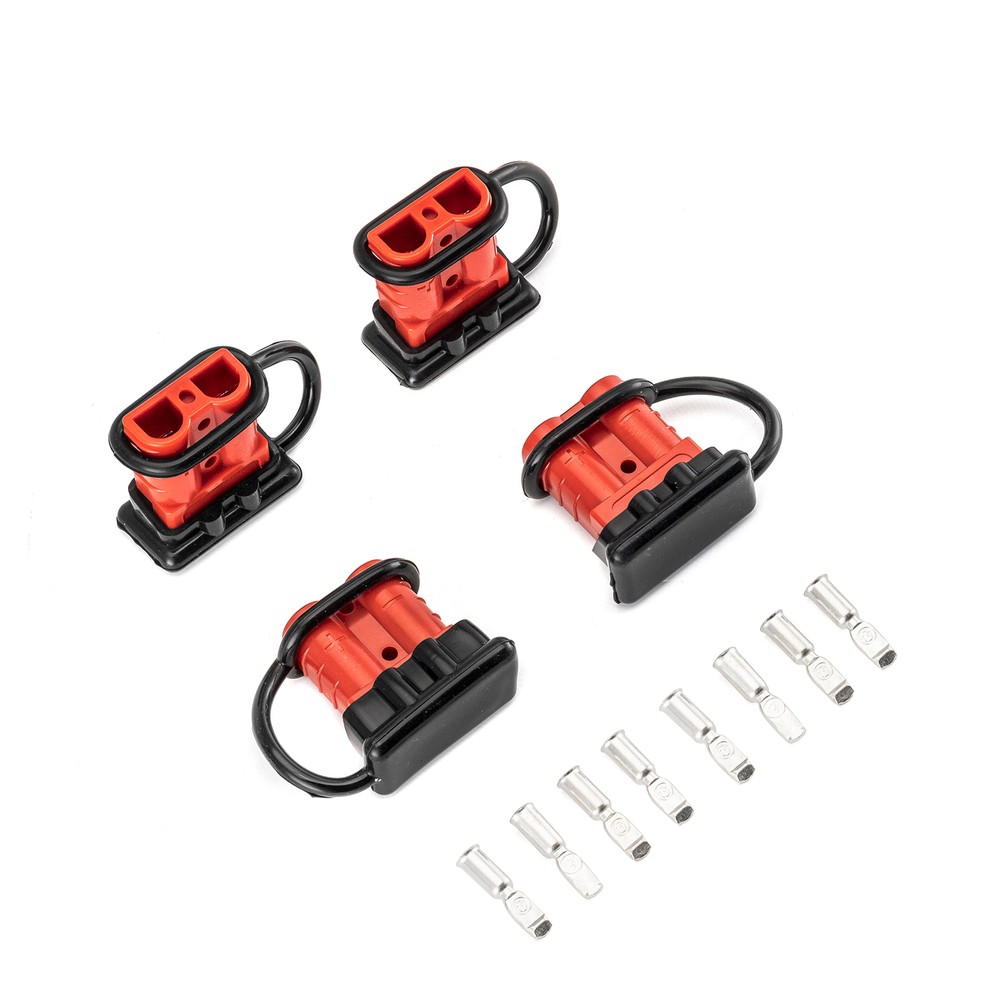 50A Battery Trailer Pair Plug Quick Connector Kit Connect Disconnect Winch 4pcs