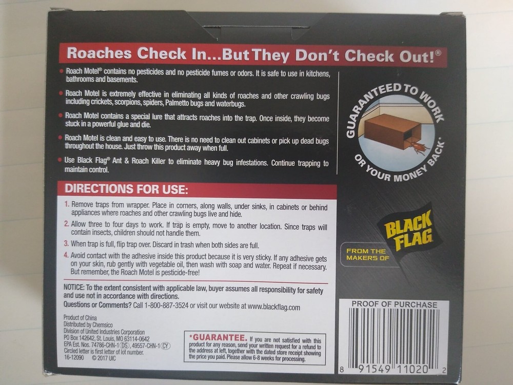 Black Flag 11020 Roach Motel Insect Trap