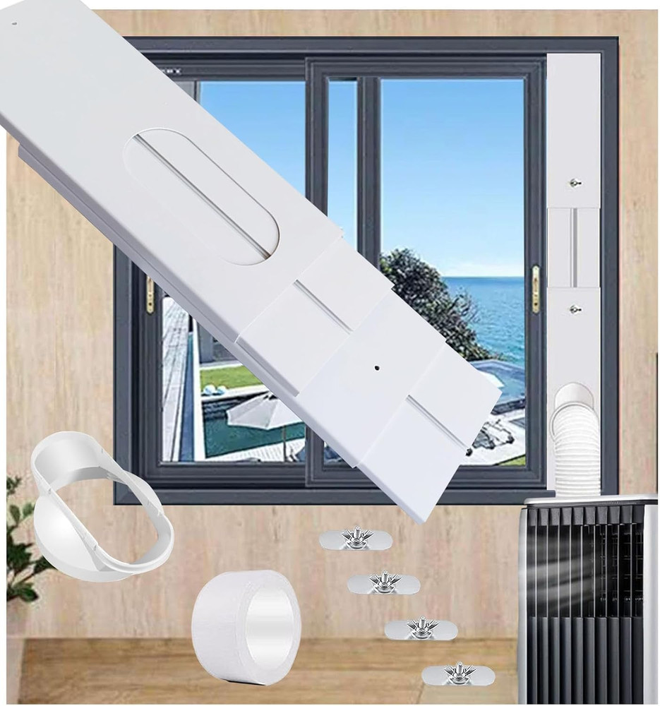 Portable Air Conditioner Window Seal Kit with Coupler,Adjustable Vertical