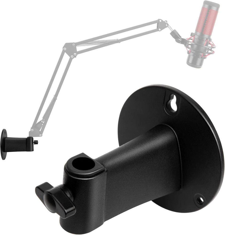 Microphone Wall Mount Boom Arm - Microphone Wall Mount for Mic Holder，Horizontal