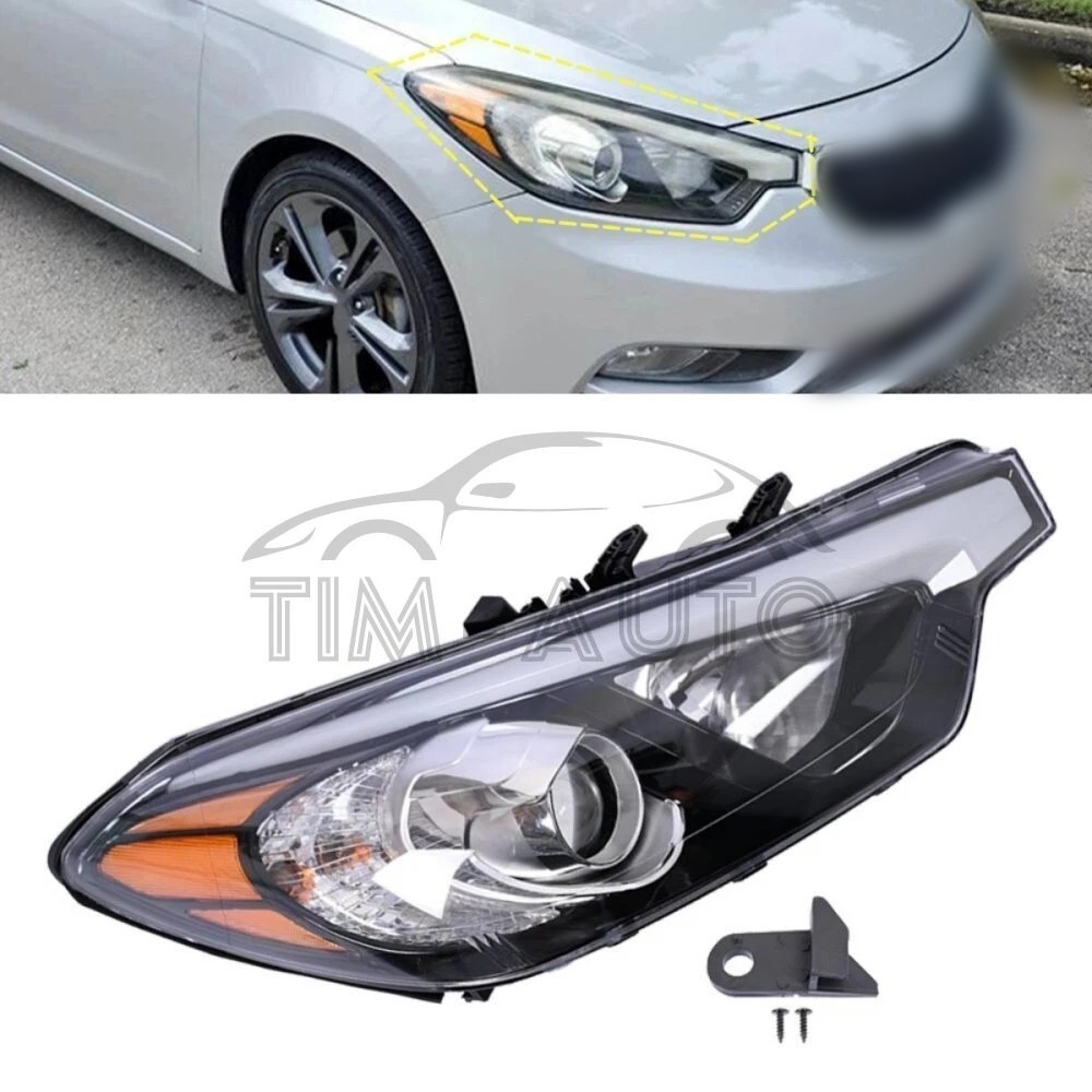 For 2014-2016 KIA Forte Passenger Right Side Halogen Headlight Assembly Headlamp