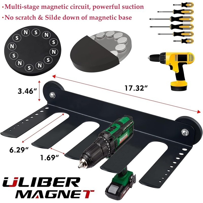Magnetic Power Tool Organizer Heavy Duty Storage Rack Garage Workshop Tools New