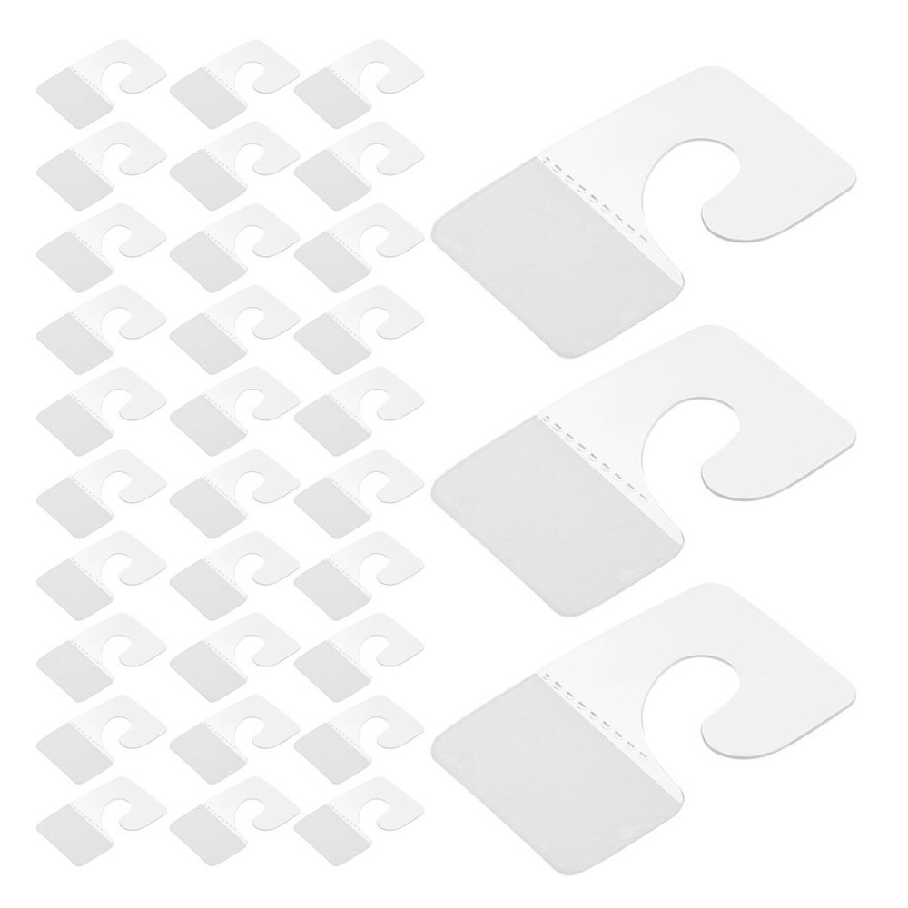 45 Pcs Display Hooks for Hanging Retail Clear Self-adhesive Tabs