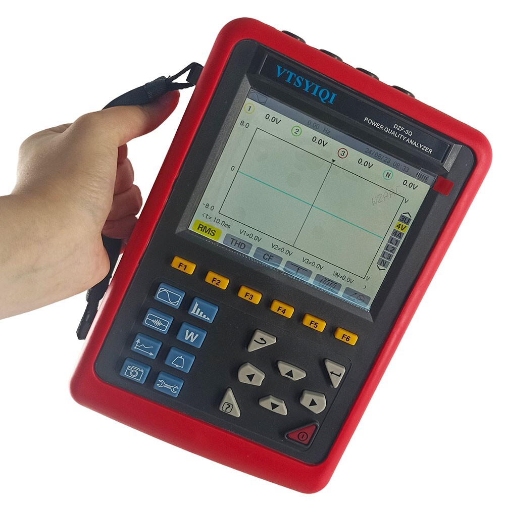 Three Phase Power Quality Analyzer Energy Quality Meter Analyzer 4pcs Clamps