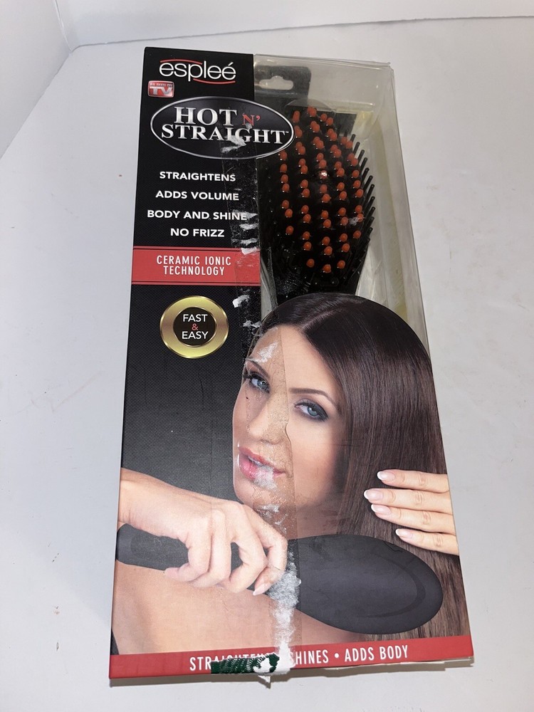 Esplee Hot N Straight Styling Brush Ceramic Ionic Technology - Black