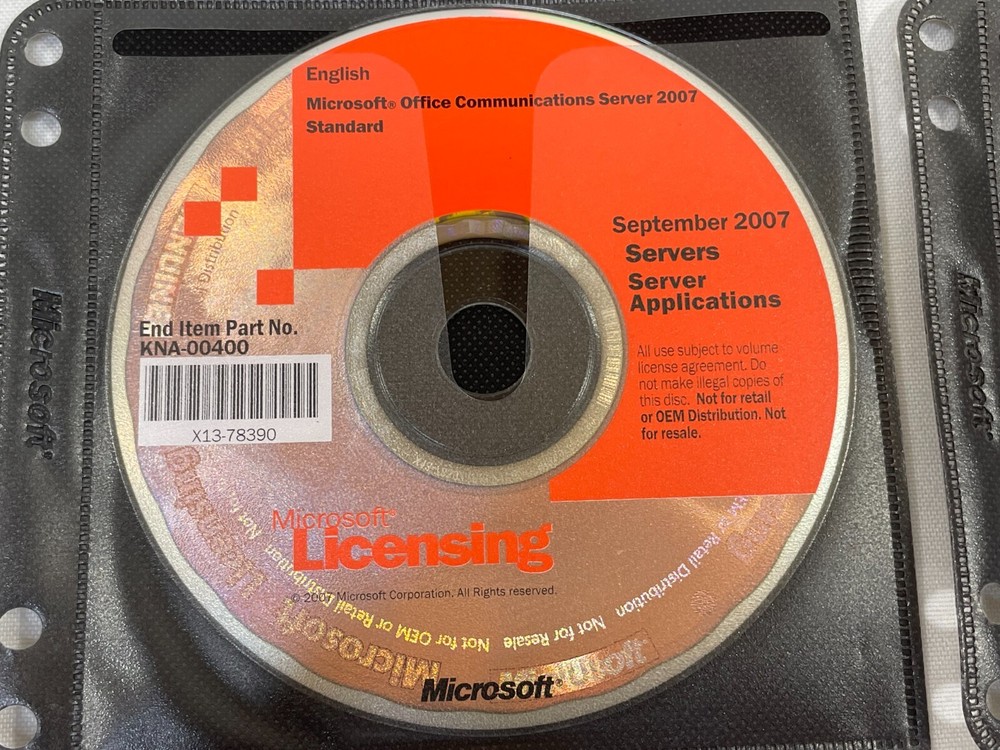 Microsoft Office Commincations Server 2007 Standard & Enterprised Edition DVD PC