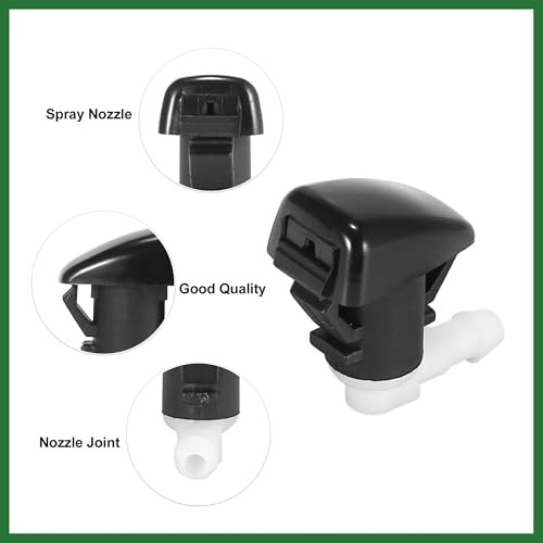 Front Windshield Washer Nozzles Fit for Dodge Durango with Hose Connector -