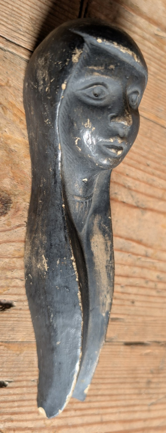 Native American Girl Ornament? - Art Nouveau Style Ceramic Wall Plaque Handmade?