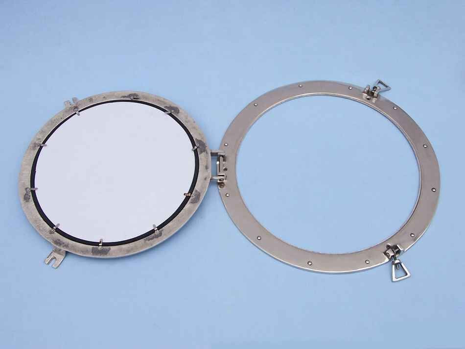 Chrome Decorative Ship Porthole Mirror 24"