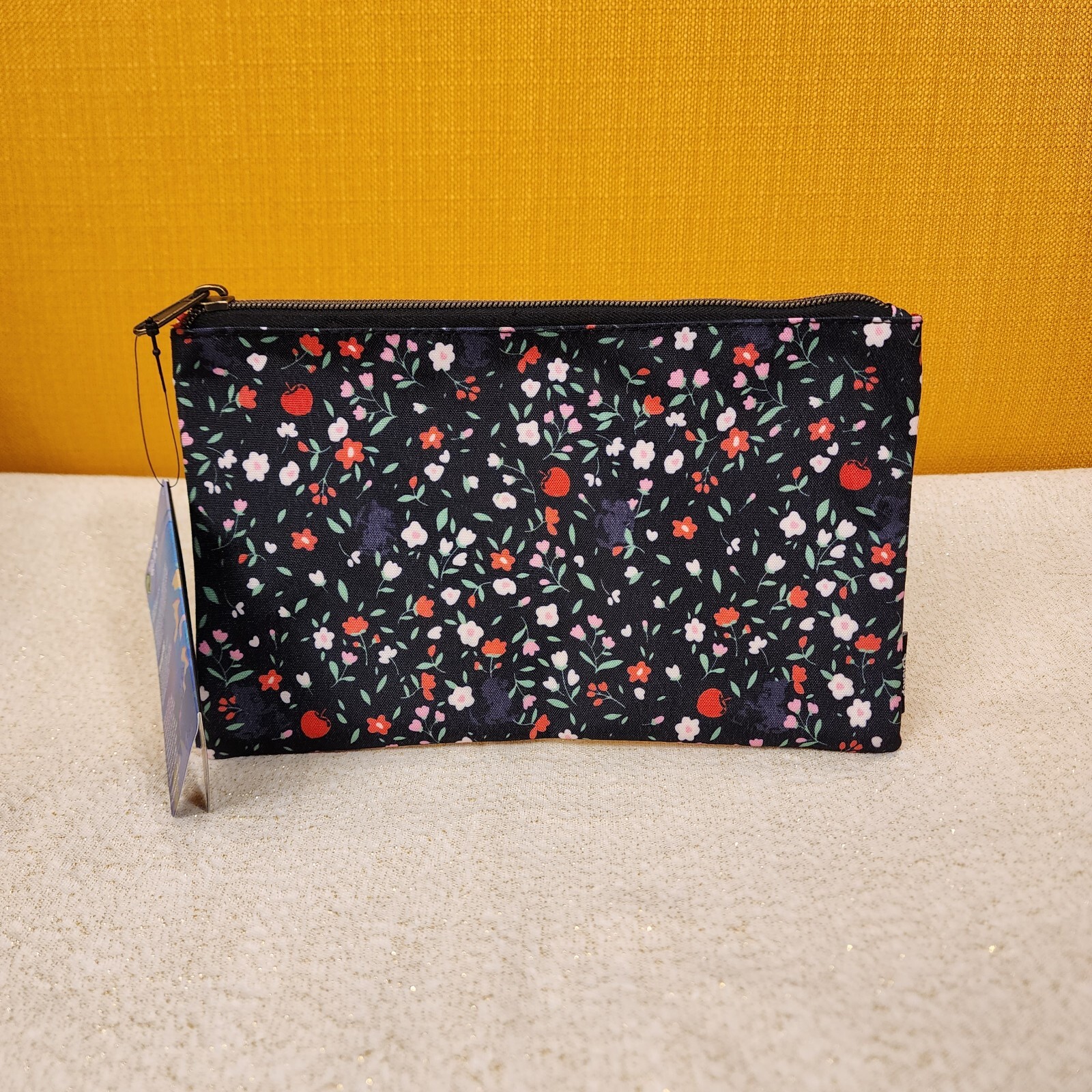 Loungefly Disney Villains Poison Apple Snow White Floral Cosmetic Makeup Bag NEW