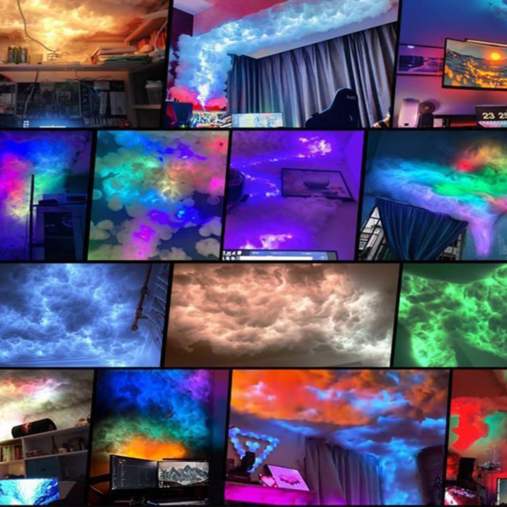 Sepco 3D Thundercloud Storm Ceiling Lights DIY Kit Music Sync Cotton White